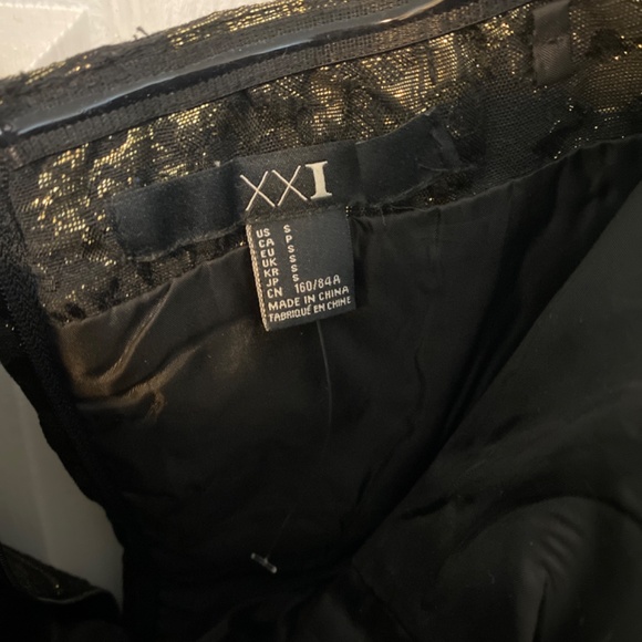 Strapless Black & Gold Social Dress - Picture 3 of 5